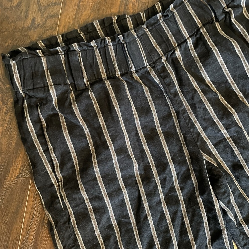 Black linen pants